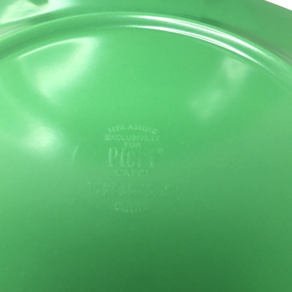 Pier1 Capri Green Melamine Dinner Plates Set of 4 - Picture 3 of 4